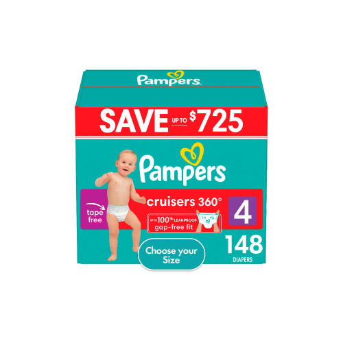 Pampers Cruisers 360 Diapers, Sizes 4-7 - Sam's Club