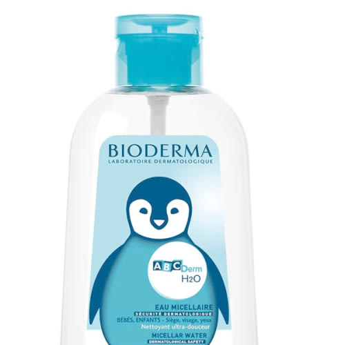 Bioderma ABCDerm H2O - Baby Skin Care - Micellar Cleansing Water for Babies and Kids, Blue, 1lt