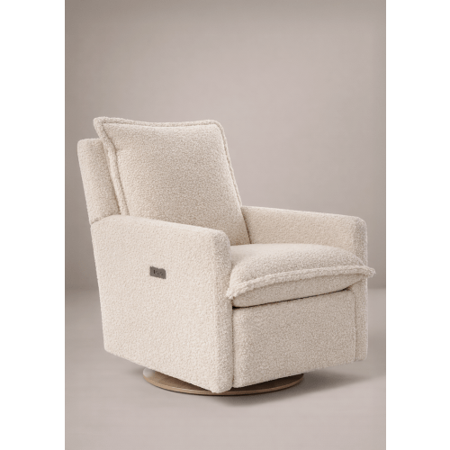 Sheepskin Linen | Flynn | Swivel Nursery Recliner | Oilo™ Studio