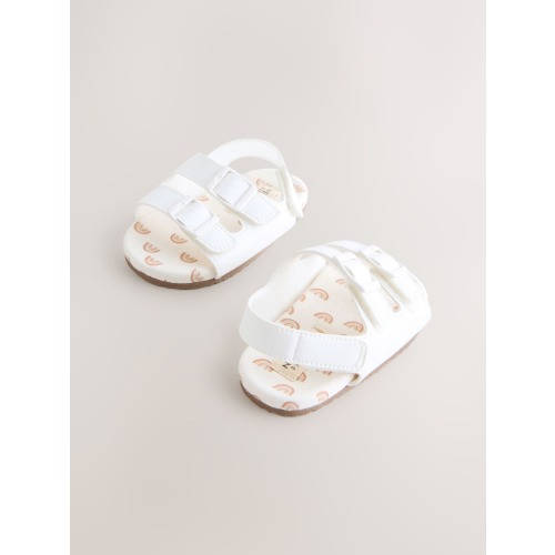 White Touch and Fasten Baby Sandals (0-24mths)