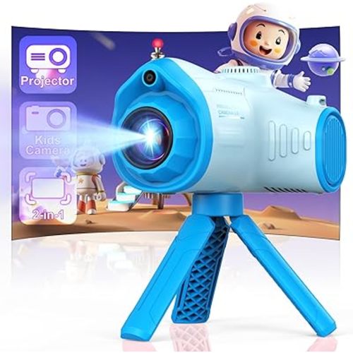 Kids Camera, Camera for Kids with Projector, Offers Projection, 48MP Photography, 1080p Video Recording, Kids Digital Camera Christmas Birthday Gifts for Boys Girls Age 3+ (Blue)