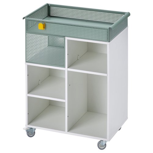 ÖVNING Utility cart - white/gray-green 21 1/4x13 "