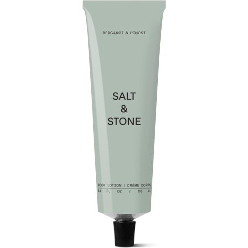 Salt & Stone Body Lotion for Women & Men | Hydrates, Nourishes & Softens Skin | Restores Dry Skin | Fast-Absorbing | Cruelty-Free & Vegan (100 ml) (Bergamot & Hinoki)