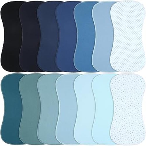 Muslin Burp Cloths 19" x 9", Baby Burping Clothes, Large Extra Soft Absorbent for Unisex Newborn Boys and Girls, 14-Pack