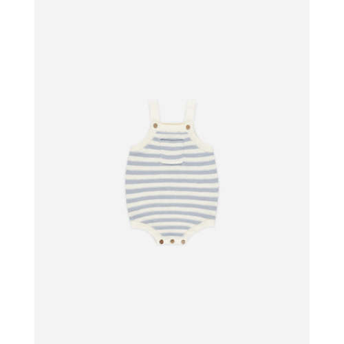 Ashton Knit Romper || Blue Stripe
