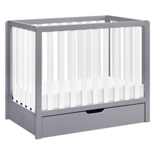 Carter's by daVinci Colby 4-in-1 Convertible Mini Crib w/ Trundle - Grey and White