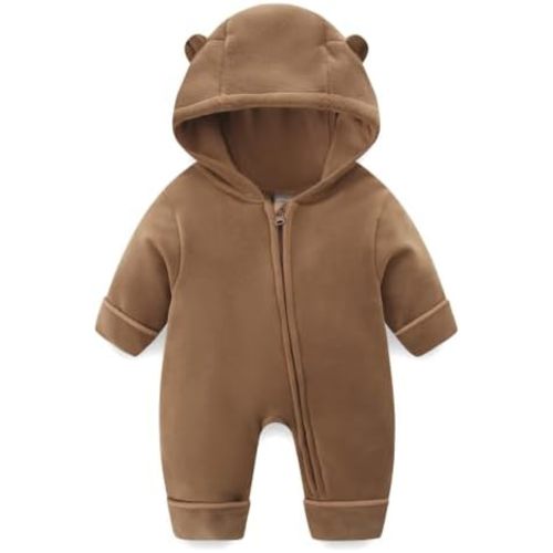 Babymine Cute Newborn Baby Girls Boys Bear Clothes Winter Snowsuit Outfits