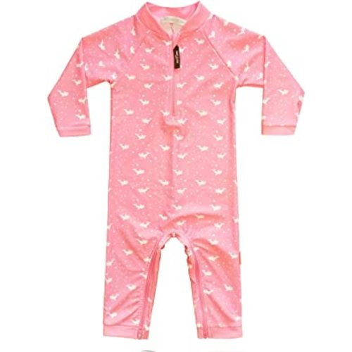 weVSwe Baby Girl Toddler Rash Guard Swimsuit Sun Protection Beachwear Zipper Bathing Suit 0-3 Years