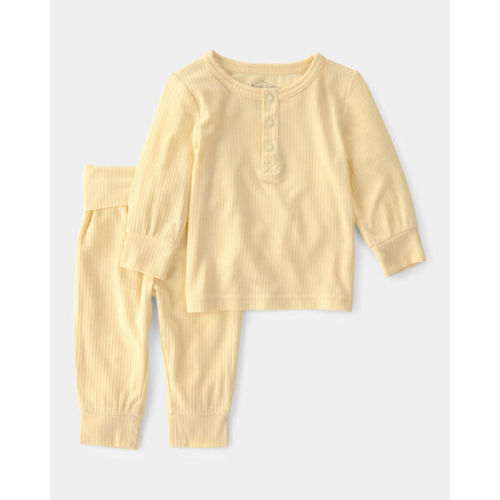 Baby 2-Piece PurelySoft Long-Sleeve Top & Pant Set - Yellow | Carter's