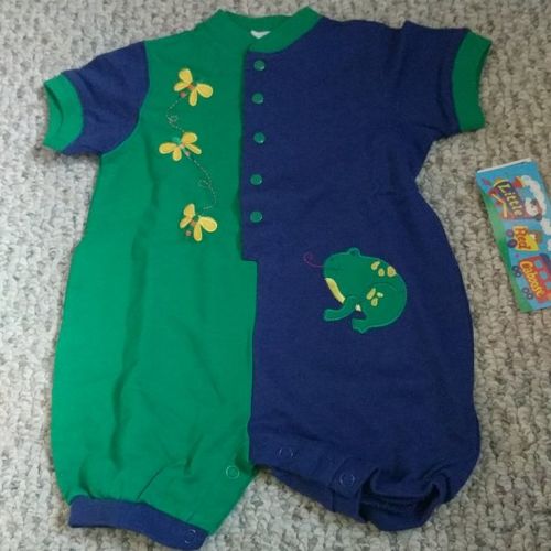 Little Red Caboose One Pieces | Baby 9 Month Blue & Green Nature Scene One Piece | Color: Blue/Green | Size: 9mb