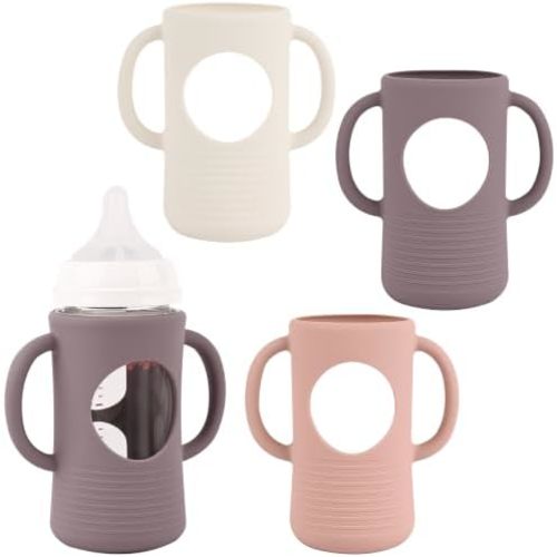 3 Pack Silicone Sleeves Compatible with Pigeon Glass Bottle Wide Neck 8.1oz
