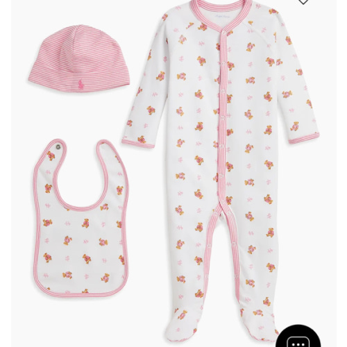 Polo Ralph Lauren Baby Girl's 3-Piece Gift Box Set | Saks Fifth Avenue