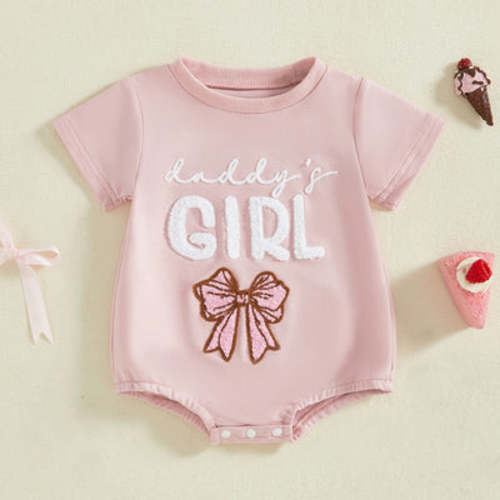 DADDY'S GIRL Bowtie T-Shirt Onesie - Hazel & Bo