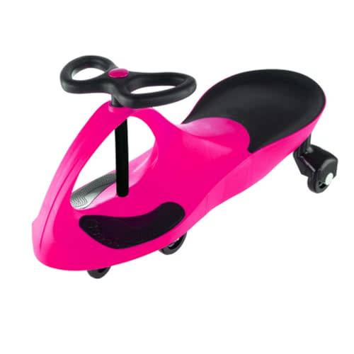 Wiggle Car Ride On Toy - No Batteries, Gears or Pedals - Twist, Swivel, Go - Outdoor Ride Ons for Kids 3 Years and Up by Lil' Rider (Hot Pink and Black)