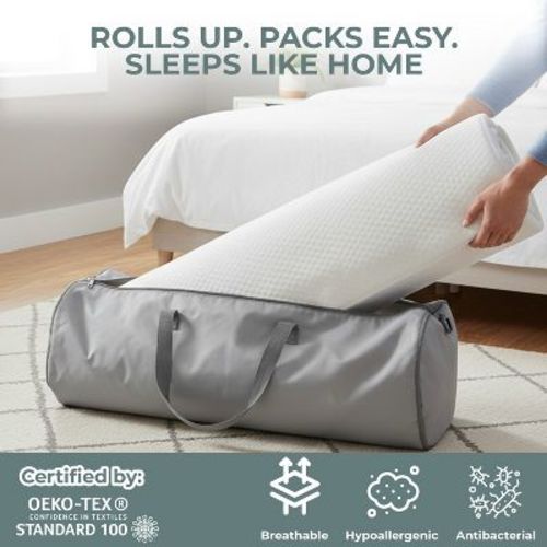 Pack and Play Mattress w/ Travel Carry Bag, Playard Mattress 38"x26" Pack N Play Mattress Topper Washable Waterproof Cover. Hypoallergenic 1.5" Thick