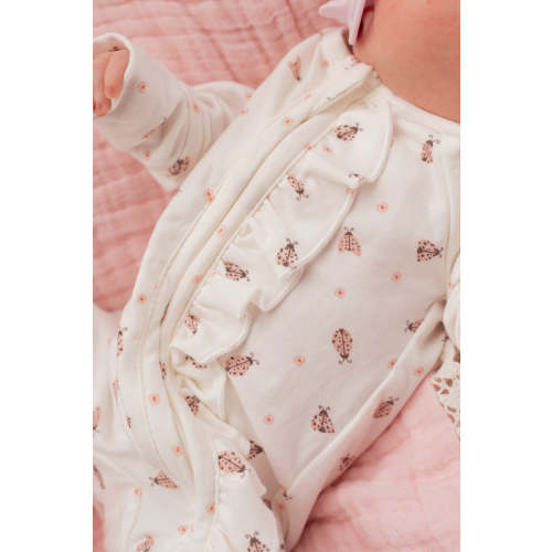 Frill Zip Romper | Pink Ladybug – Little and Fern