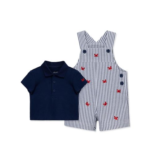 Little Me Baby Boy Shortall Set – 2-Piece, Tee Shirt and Overall Shorts, Cute and Comfy Outfits