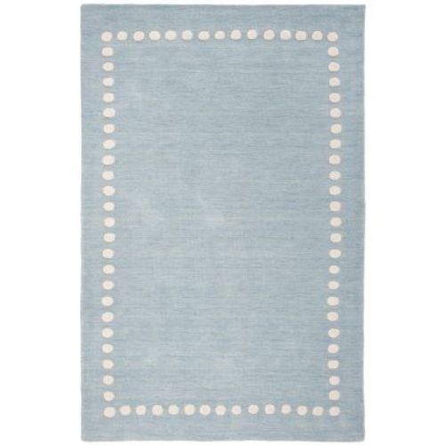 Safavieh Kids SFK802 Hand Loomed Indoor Area Rug - Blue/Ivory - 5'x8' - Safavieh