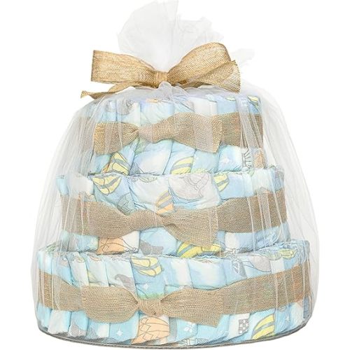 The Honest Company Diaper Cake, Diapers Baby Personal Care Plant-Based Wipes Above it All Regular Size 1 8-14 lbs, 35 Count