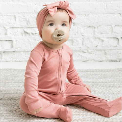 Peyton Zipper Sleeper- Rose