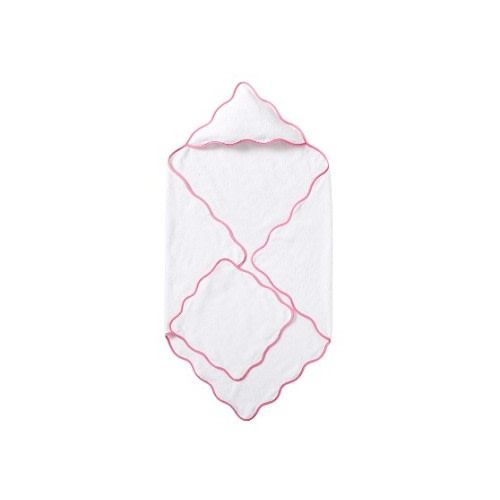 Organic Scallop Baby Hooded Towel & Washcloth Set | Pottery Barn Kids