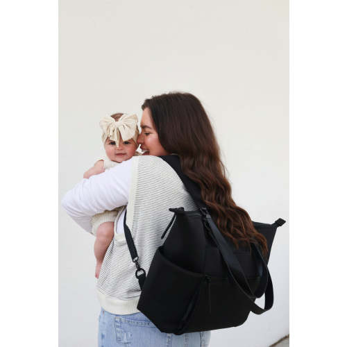 Lane Convertible Diaper Bag Tote | Black