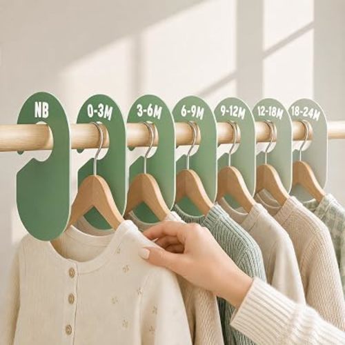 Baby Clothes Size Dividers Set for Nursery Closet Organizer, 7 Pcs