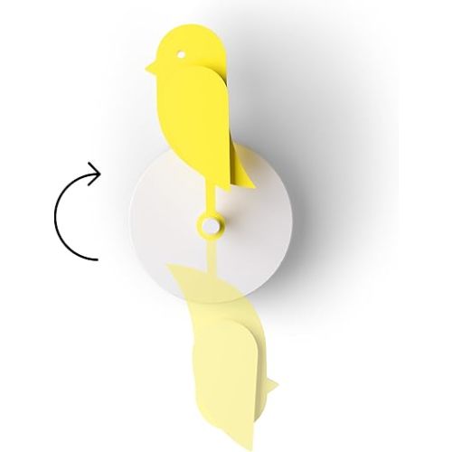 Birdie 2.0 - Design Indoor CO2 Monitor for House Burping - Air Quality Meter for Home & Office -Visual Air Quality Sensor for Fresh Air - Wall Mounted -Swiss Sensor Technology-Yellow, FullBirdie