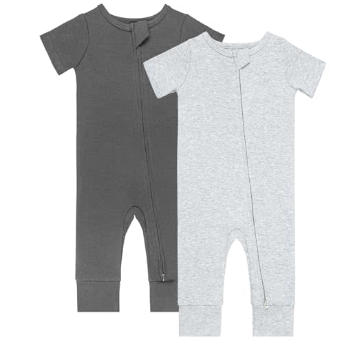 GUISBY Baby Cotton Footless Zipper Pajamas | 100% Cotton Comfort, Easy Zipper, Footless, Cool Night Wear, Baby Gift