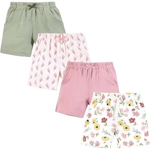 Hudson Baby Unisex Baby Shorts Bottoms 4-Pack