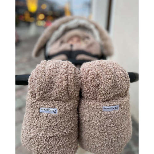 Warmmuffs With Fluffy Teddy Exterior, Oatmeal Teddy - 7AM Enfant | Maisonette