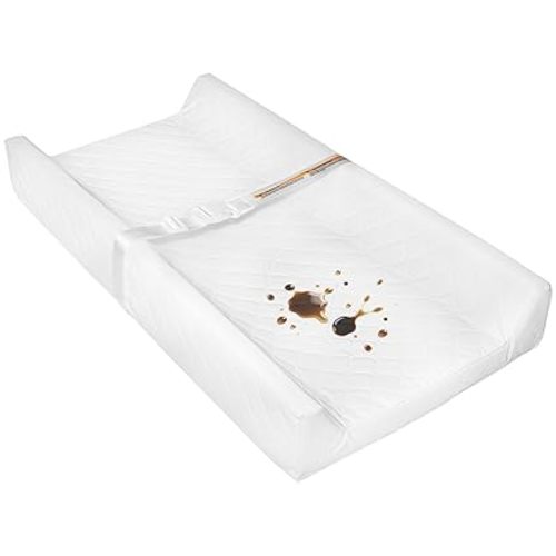 Waterproof Baby Changing Pad, Non-Slip Wipeable Diaper Changing Mat with Safety Strap 32x16 Inch Infant Diaper Change Pad Suitable for Dresser & Table