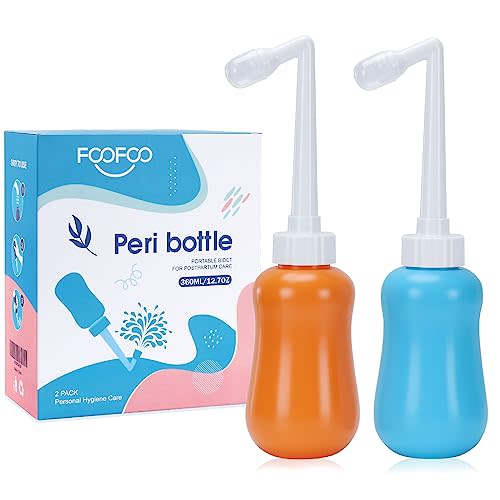 2 Pack Peri Bottle for Postpartum Care, Perineal Recovery and Cleansing After Birth, Personal Hygiene Bidet, 12.7OZ