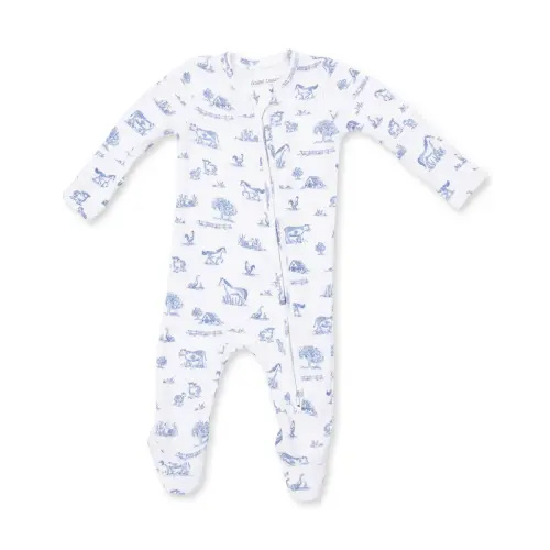 Farm Friends 2 Way Zipper Footie
