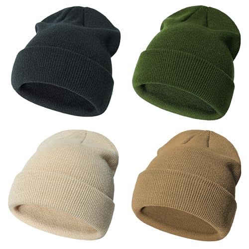 Urban Virgin Toddler Winter Hat Baby Beanie Kids Beanies Boys Hats Knit Winter Caps Soft Infant Girls 4 Packs