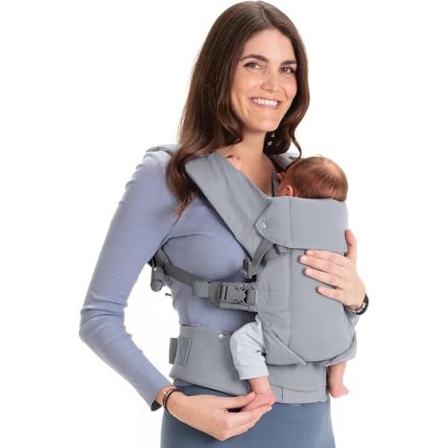 Beco Gemini Baby Carrier Newborn to Toddler, 7-35 lbs, Classic Grey