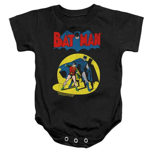 Batman Batman And Robin Spotlight Unisex Infant Snap Suit for Baby (6 Months) Black