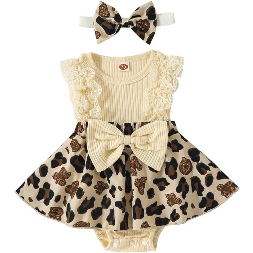 Mubineo Baby Girl Summer Clothes Outfits Sleeveless Lace Floral Romper Dress Newborn Outfit