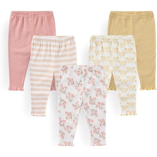 Unisex Baby Boy Girl Pants Sets Cotton Soft Infants Bottoms Casual 5 Pack 0-12 Month Babies' Leggings