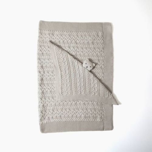 Picolette by Olivia Culpo Blanket + Lovey Gift Set - Neutral Bear