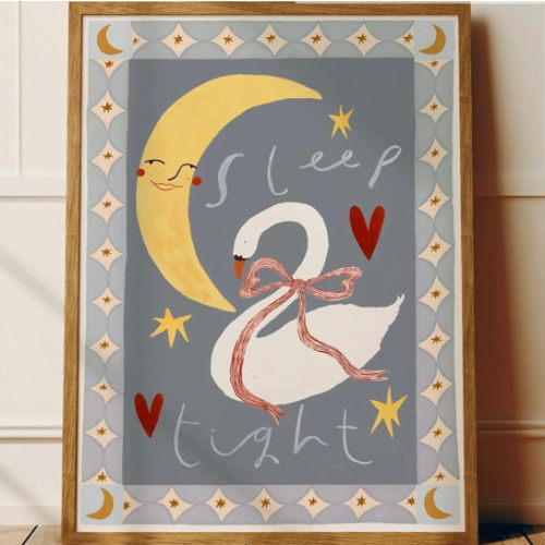 'Sleep Tight' Hand Painted Art Print