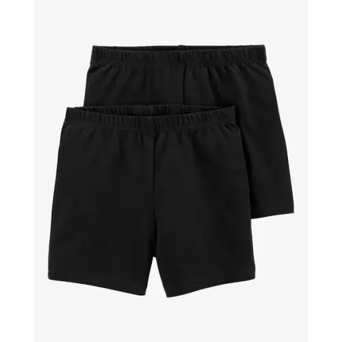 Girls 2-Pack Black Bike Shorts - Black | Carter's