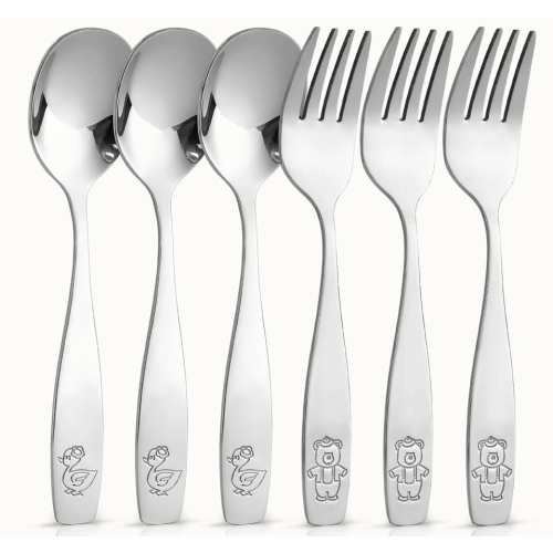 Flatware Set Spoons & Forks for Toddlers 6Pc Set