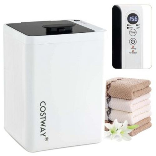 Costway 23L Towel Warmer with Auto Shut Off LED Screen 15-90 Mins Timer Blankets