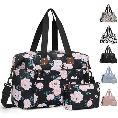 Pritent Travel Duffle Bag, Weekender Overnight Personal Item Carry On Bag