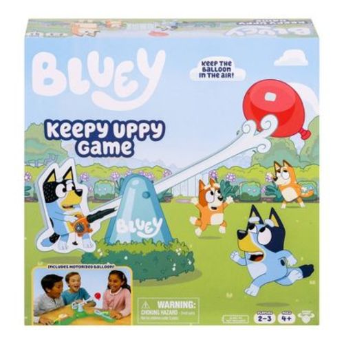 Bluey Keepy Uppy Game: Educational Focus on Motor Skills, Action Board Game, 2-3 Players, Includes Tokens