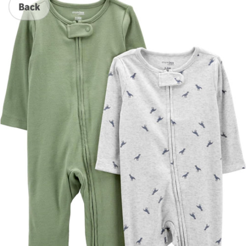 Simple Joys by Carter's baby-boys 2-pack 2-way Zip Textured Sleep and Play