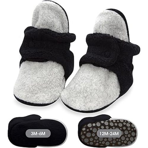Zutano Baby Boys' Cozie Fleece Baby Booties With Grippers