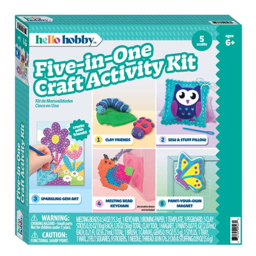 Hello Hobby Five-in-One Arts and Crafts Kit for Kids