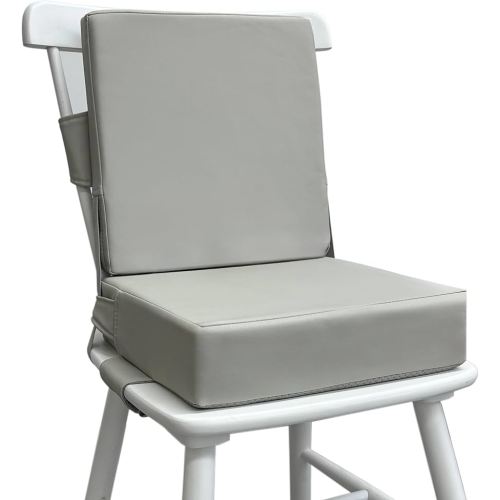 Eiury Booster Seat for Dining Table, PU Anti-Scratch Easy Cleaning Kids Toddler Booster Seat for Table, Portable Travel Increasing Cushion for Chair - Light Grey